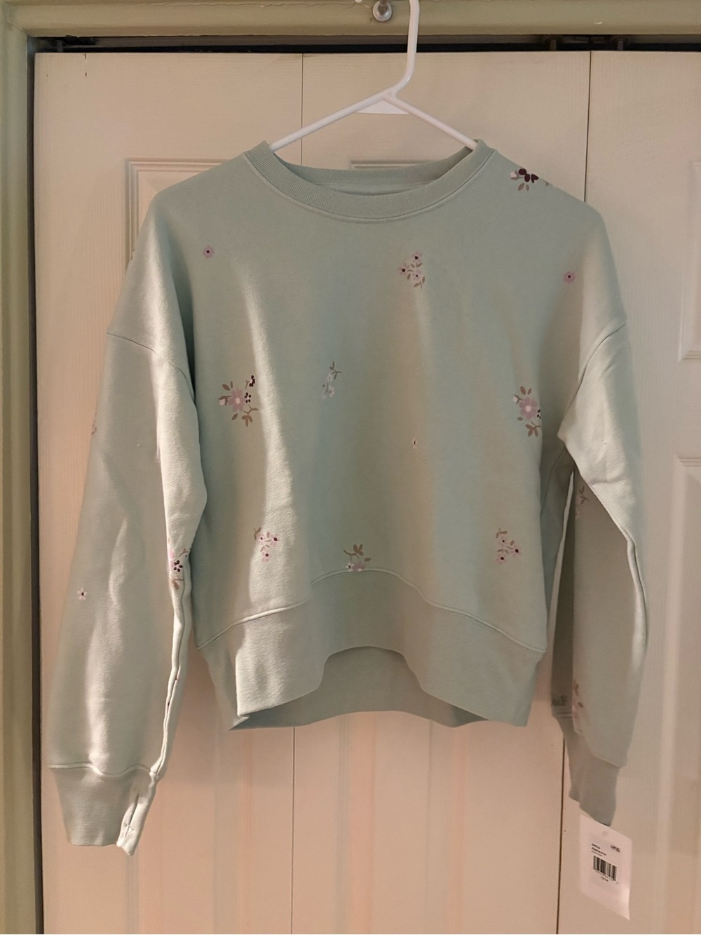 abercrombie kids Light Mint Floral Sweatshirt
